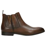 Hnědé Pánské Kožené Kotníkové Boty Na Zip Wojas 2003053 41