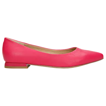 Dámské polobotky Růžové Dámské Balerínky Na Lakovaném Podpatku Wojas 4403355 36