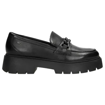 Dámské polobotky Černé Kožené Polobotky Dámské S Výraznou Podrážkou Wojas 4611251 38