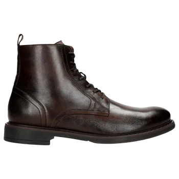 Pánské polobotky Hnědé Pánské Kožené Boty Se Zateplením Wojas 2405252 41