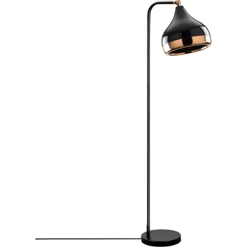 Stojací lampa Stojací lampa JERFIN 1xE27 30x120 cm, černá/měděná + vyzvednutí ZDARMA