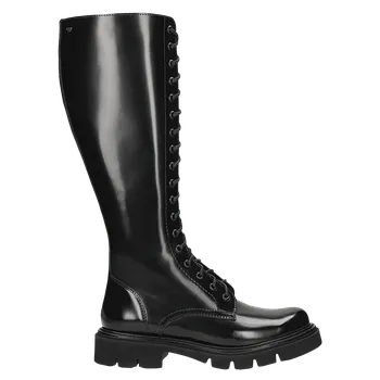 Dámské kozačky Černé Biker Boty Z Lakované Kůže Florentic Wojas 7105731 36