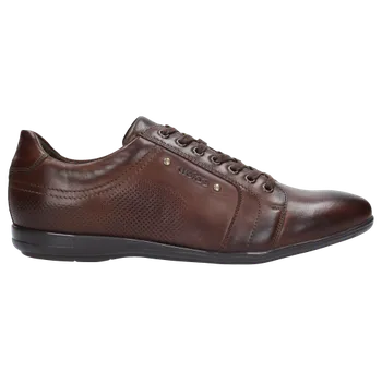 Pánské polobotky Hnědé Kožené Tenisky Pánské S Jemnou Perforací Wojas 700452 40