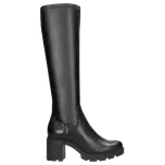 Černé Dámské Kožené Kozačky Na Masivním Podpatku Wojas 7102551 39