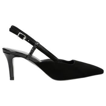 Dámské lodičky Velurové Černé Dámské Lodičky S Páskem Přes Patu Wojas 3512771 39