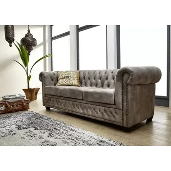 Pohovka Askont Chesterfield Oxford: Pohovka 3M Silver