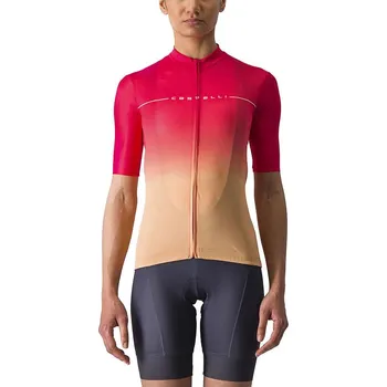 cyklistický dres Cyklistický dres CASTELLI SALITA JERSEY W - hibiscus/soft orange-white M