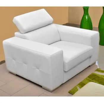 Křeslo Askont Etna Kožené křeslo bílá