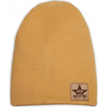 Čepice Dětská bavlněná čepice - dvouvrstvá, hořčicová
