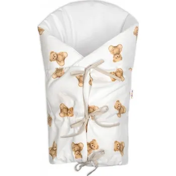 Zavinovačka Klasická retro zavinovačka šněrovací s výplní - Míša, bílá s potiskem