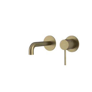 Vodovodní baterie Sapho Ultramix umyvadlová baterie podomítková dvouprvková hubice 15 cm zlatá matná UT118G