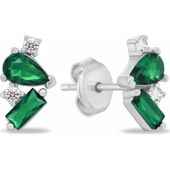 Náušnice Brilio Silver Slušivé stříbrné náušnice se zirkony EA1170WG + 2 měsíce na vrácení zboží