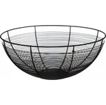 5five Černý KOVOVÝ koš 32 cm Na ovoce a zeleninu Tác
