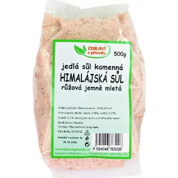 Himalajská sůl růžová jemná 500g