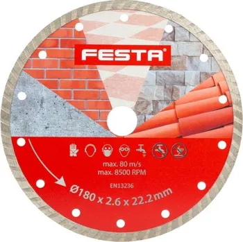 Řezný kotouč 180mm diamantový TURBO kotouč FESTA 21418