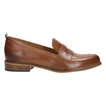 Dámské polobotky Dámské Světle Hnědé Mokasíny Z Hladké Kůže Wojas 4600453 39