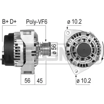 Alternátor ERA Alternátor ERA 210098A + DOPRAVA ZDARMA!