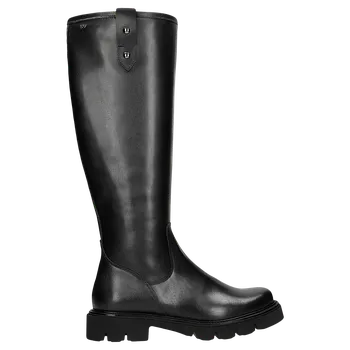 Dámské kozačky Černé Kožené Kozačky Na Masivní Podrážce Wojas 7106251 41