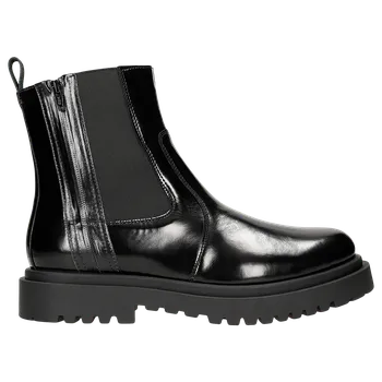 Pánské polobotky Černé Lakované Pánské Kotníkové Boty Na Podzim Wojas 2002531 41