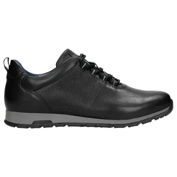 Pánská obuv Černé Celoroční Pánské Tenisky Z Hladké Kůže Wojas 1003951 45