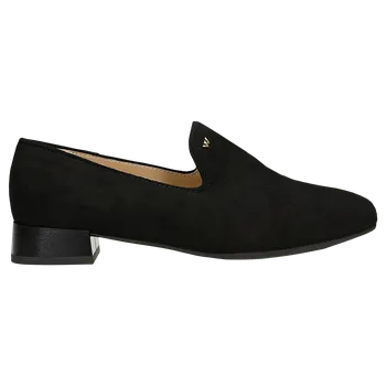 Dámské polobotky Černé Mokasíny Z Velurové Kůže Na Širokém Podpatku Wojas 4501061 38