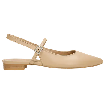Dámské polobotky Béžové Dámské Balerínky S Otevřenou Patou Wojas 4404654 39