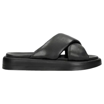 Dámské žabky Černé Dámské Pantofle Z Kvalitní Hladké Kůže Wojas 7408551 36