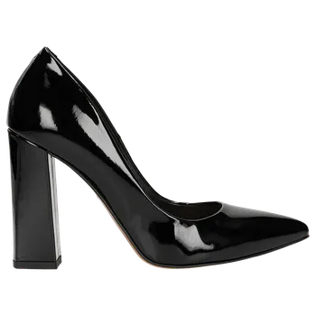Dámské lodičky Černé Lakované Lodičky Na Vysokém Podpatku Wojas 3503931 39,5