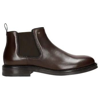 Pánské polobotky Hnědé Pánské Kotníkové Boty Z Kvalitní Hladké Kůže Wojas 2002652 42
