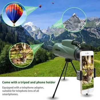 Dalekohled Dalekohled monokulární 12 x 50 se stativem a držákem na telefon