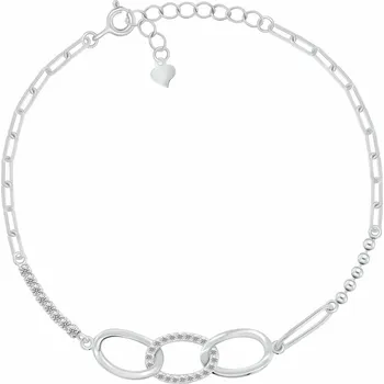 Náramek Brilio Silver Stříbrný dámský náramek s čirými zirkony BRC159W + 2 měsíce na vrácení zboží