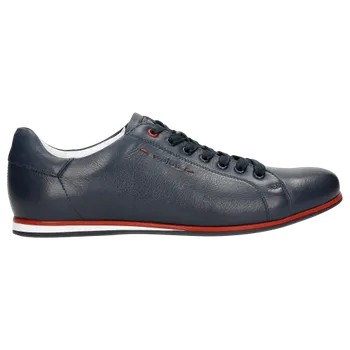 Pánské polobotky Elegantní Granátové Kožené Pánské Letní Boty Wojas 807156 41