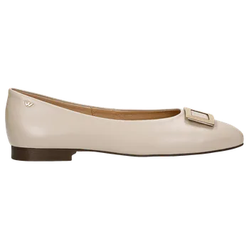 Dámské polobotky Béžové Dámské Balerínky S Ozdobou Na Špičce Wojas 4403154 37