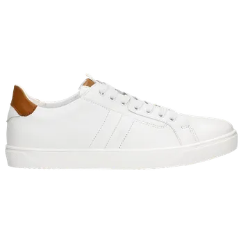 Pánské polobotky Bílé Kožené Pánské Botasky S Hnědými Detaily Wojas 1016759 40