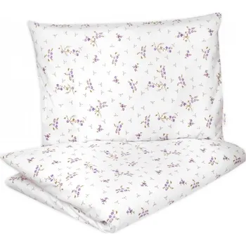 Povlečení Bavlněné povlečení, 2D 140x200/70x80 - Levandule, Baby Nellys, bílá/fialová