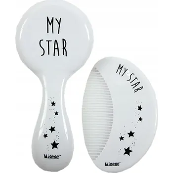 kartáč na vlasy Minene Hřebínek s kartáčem na vlasy My Star - bílý