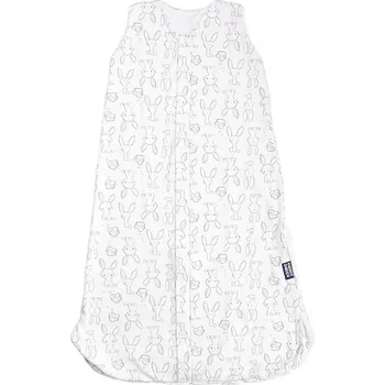 Dětská deka Kaarsgaren Letní 3D spací pytel 90 cm bambus smetanový zajíc