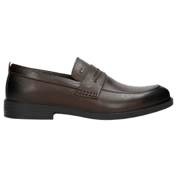 Pánské polobotky Hnědé Pánské Kožené Mokasíny Wojas 1023152 40