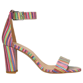 Dámské sandále Sandály S Barevnými Pruhy Na Podpatku Wojas 7602856 37