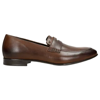 Pánské polobotky Elegantní Hnědé Pánské Kožené Polobotky Z Přírodní Kůže Wojas 1015253 40