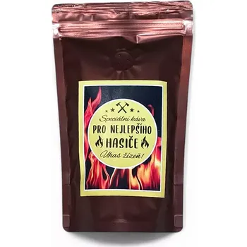 Káva Káva pro nejlepšího hasiče - 150g – dárková zrnková káva, originální dárek pro hasiče