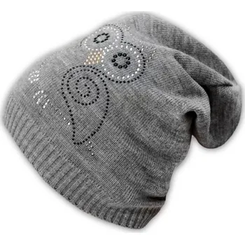 Pokrývka hlavy Jarní/podzimní čepice Sovička - šedý melírek, Baby Nellys