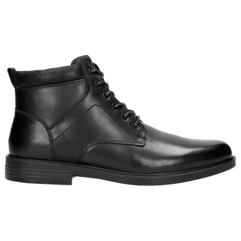 Pánské polobotky Černé Pánské Boty Z Hladké Kůže A Velurové Usně Wojas 2405071 45