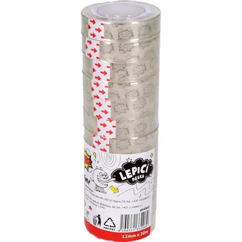 Lepící páska 12mm x 20m průhledná / 12 ks