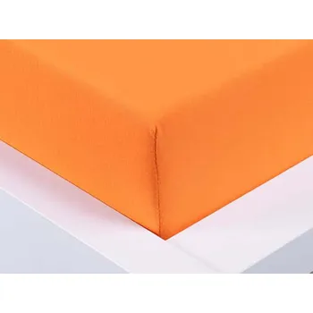 Prostěradlo Jersey prostěradlo Exclusive jednolůžko - oranžová 90x200 cm