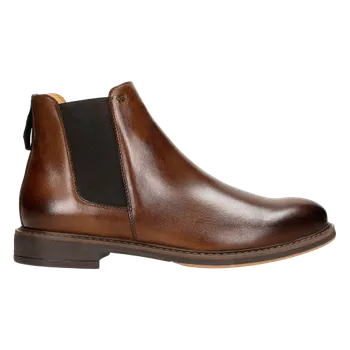 Pánské polobotky Hnědé Zateplené Pánské Kotníkové Boty Z Lícové Kůže Wojas 2001552 40