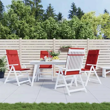 Podsedák vidaXL Podušky na židli vysoké opěradlo 4 ks královsky oxford [361881] Barva: Červená