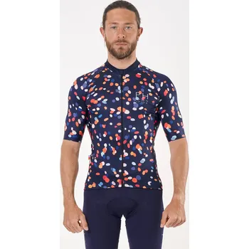 cyklistický dres Cyklistický dres PH EXPLORO WATER DOTS SS - BLUE RAINBOW M