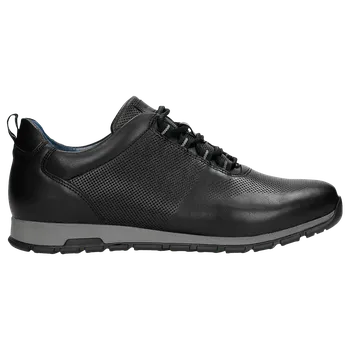 Pánské polobotky Černé Celoroční Pánské Tenisky Z Hladké Kůže Wojas 1003951 41
