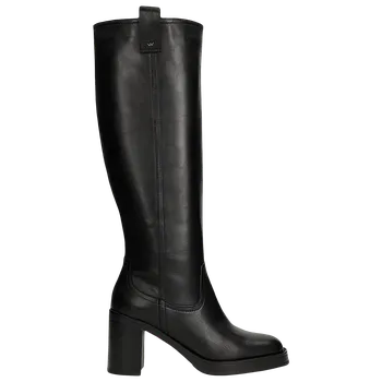 Dámské kozačky Černé Kozačky Ke Kolenům Na Stabilním Podpatku Wojas 7106651 41